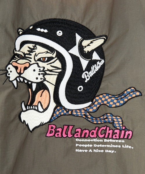 Ball&Chain（ボールアンドチェーン）の「[BALL&CHAIN/ボールアンドチェーン] H.TIGER 刺繍デザインナイロントートバッグ（トートバッグ・レディース・チャコールグレー/ベージュ・M）」の8枚目の写真