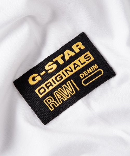 G-STAR（ジースター）の「SLEEVE PATCH T-SHIRT/オーバーサイズスリーブパッチブランドロゴロングスリーブT（Tシャツ/カットソー・メンズ・ダークブラック/ホワイト・SMALL/MEDIUM/LARGE）」の12枚目の写真