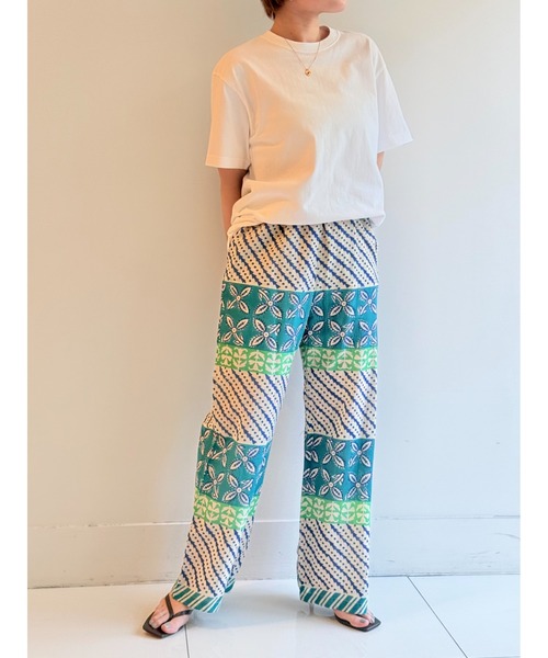 sara mallika（サラ マリカ）の「MURAL PRINT RELAX PANTS（その他パンツ・レディース・グリーン/ブラック・S）」の7枚目の写真