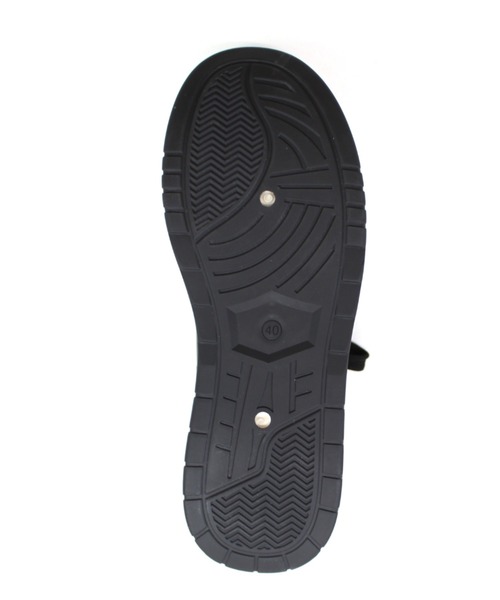 VIVIAN（ヴィヴィアン）の「厚底Tトゥデザインコンビカラーレースアップスニーカー（スニーカー・レディース・ベージュ/ブラック/シルバー・S/M/L/LL）」の14枚目の写真