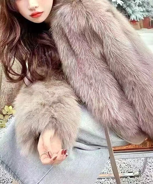 gossip!ロサンゼルス(ゴシップロサンゼルス)の「リボン紐留め ショートフェイクファーコート ボリューム袖 レディース 秋冬アウター(ダウンジャケット/コート・レディース・ベージュ/ブラック/オフホワイト/ホワイト・M/S)」の17枚目の写真