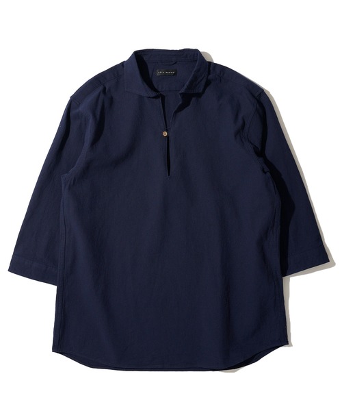 TETE HOMME（テットオム）の「【WEB限定】パナマ織り7分袖カプリシャツ / スキッパーシャツ（シャツ/ブラウス・メンズ・ベージュ/ピンク/ブラック/ホワイト系1/ネイビー系1/ホワイト/ネイビー/ミント・LARGE/X-LARGE/MEDIUM）」の19枚目の写真