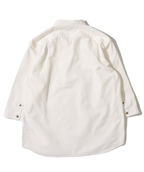 TETE HOMME（テットオム）の「【WEB限定】パナマ織り7分袖カプリシャツ / スキッパーシャツ（シャツ/ブラウス・メンズ・ベージュ/ピンク/ブラック/ホワイト系1/ネイビー系1/ホワイト/ネイビー/ミント・LARGE/X-LARGE/MEDIUM）」の10枚目の写真