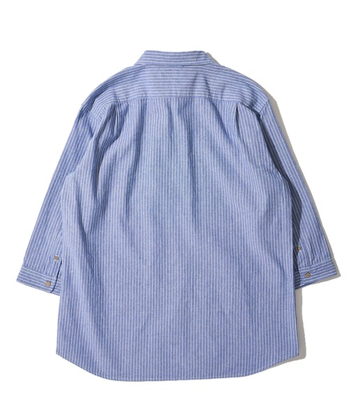 TETE HOMME（テットオム）の「【WEB限定】パナマ織り7分袖カプリシャツ / スキッパーシャツ（シャツ/ブラウス・メンズ・ベージュ/ピンク/ブラック/ホワイト系1/ネイビー系1/ホワイト/ネイビー/ミント・LARGE/X-LARGE/MEDIUM）」の22枚目の写真