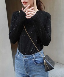 CORNERS | グリッターラメシアートップス(Tシャツ/カットソー)