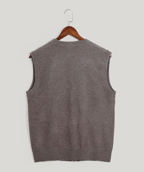 Cloudstyle（クラウドスタイル）の「【Cloudstyle】BIZニット ニットジレ（ベスト・メンズ・ライトグレー/ダークグレー/ブラウン/ネイビー/グレー・XX-LARGE/MEDIUM/X-LARGE/LARGE）」の8枚目の写真