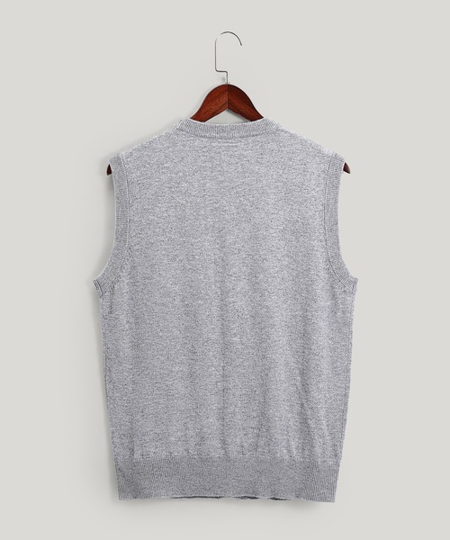 Cloudstyle（クラウドスタイル）の「【Cloudstyle】BIZニット ニットジレ（ベスト・メンズ・ライトグレー/ダークグレー/ブラウン/ネイビー/グレー・XX-LARGE/MEDIUM/X-LARGE/LARGE）」の14枚目の写真