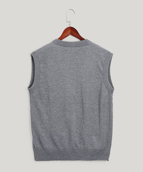 Cloudstyle（クラウドスタイル）の「【Cloudstyle】BIZニット ニットジレ（ベスト・メンズ・ライトグレー/ダークグレー/ブラウン/ネイビー/グレー・XX-LARGE/MEDIUM/X-LARGE/LARGE）」の12枚目の写真