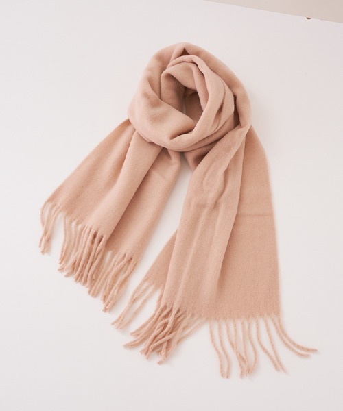 collex（コレックス）の「フカフカライトブークレーマフラー（ストール/ショール・レディース・アイボリー/ピンク/ブラック・フリー）」の3枚目の写真