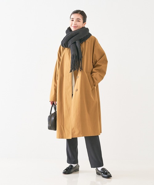 collex（コレックス）の「フカフカライトブークレーマフラー（ストール/ショール・レディース・アイボリー/ピンク/ブラック・フリー）」の11枚目の写真