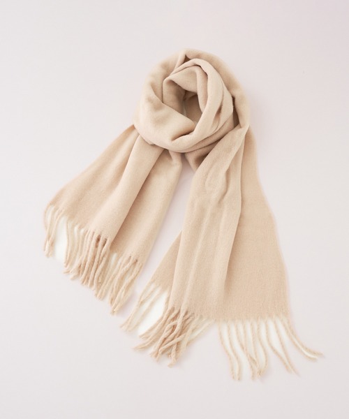 collex（コレックス）の「フカフカライトブークレーマフラー（ストール/ショール・レディース・アイボリー/ピンク/ブラック・フリー）」の8枚目の写真