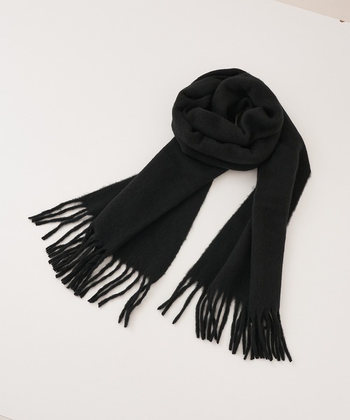 collex（コレックス）の「フカフカライトブークレーマフラー（ストール/ショール・レディース・アイボリー/ピンク/ブラック・フリー）」の5枚目の写真