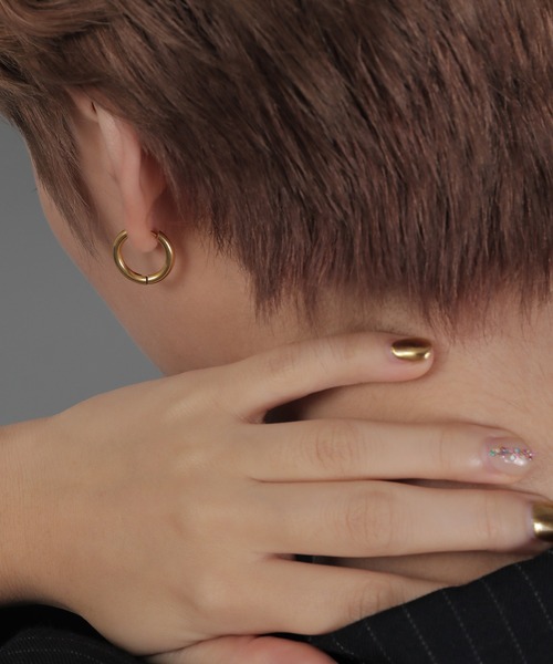ORLEAN(オルレアン)の「【ORLEAN】ワンタッチフープピアス 17mm 316L(ピアス(両耳用)・レディース・シルバー/ゴールド・フリー)」の1枚目の写真