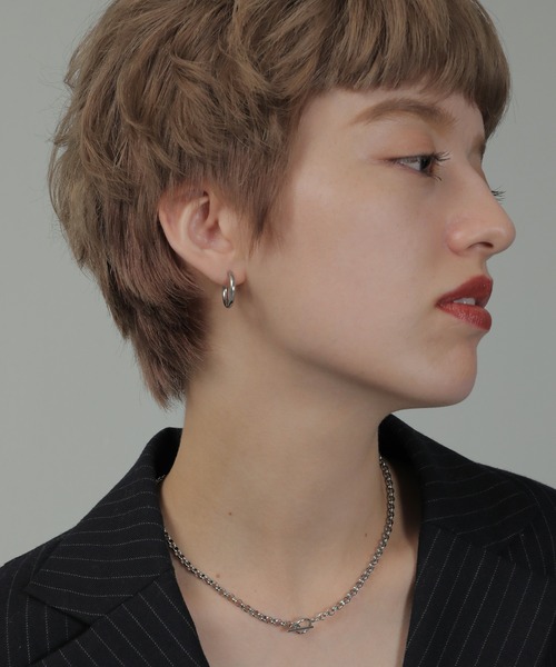 ORLEAN(オルレアン)の「【ORLEAN】ワンタッチフープピアス 17mm 316L(ピアス(両耳用)・レディース・シルバー/ゴールド・フリー)」の7枚目の写真