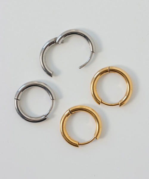 ORLEAN(オルレアン)の「【ORLEAN】ワンタッチフープピアス 17mm 316L(ピアス(両耳用)・レディース・シルバー/ゴールド・フリー)」の17枚目の写真