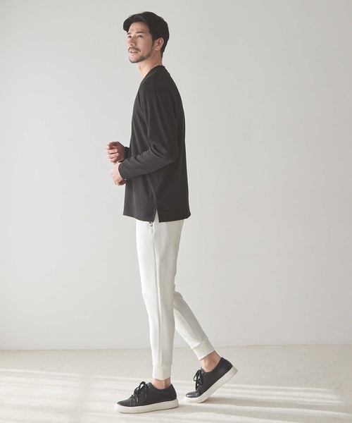 UNION STATION(ユニオンステーション)の「<UNION STATION by MEN'S BIGI>ジオメトリックパターン VネックロンT(Tシャツ/カットソー・メンズ・ホワイト/ブラック・XL/L/M/S)」の14枚目の写真