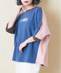 ソフトインレイ袖口タックドルマンスリーブTシャツ