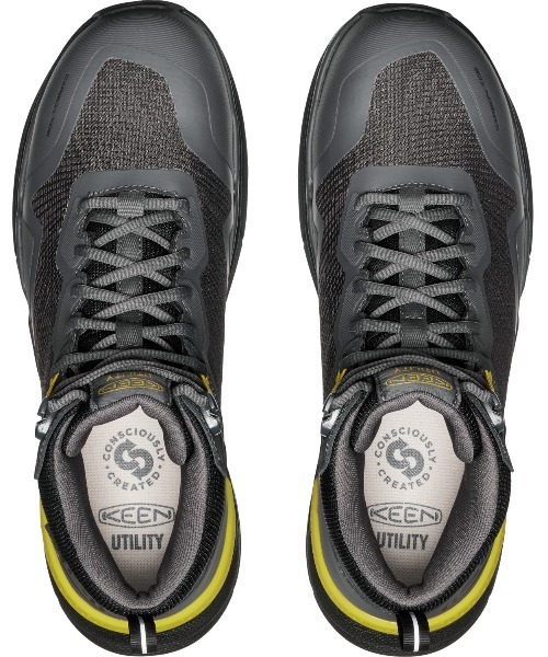 KEEN(キーン)の「SYNCHRO MID WP / シンクロ ミッド ウォータープルーフ / メンズ 安全靴 防水(スニーカー・メンズ・ダークグレー・26.5cm/27cm/27.5cm/28cm/26cm)」の6枚目の写真