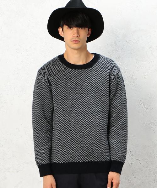 green label relaxing（グリーンレーベルリラクシング）の「H/B JQ C/N 7G ニット◆（ニット/セーター・メンズ・ブラック/ネイビー・SMALL/MEDIUM/LARGE）」の9枚目の写真