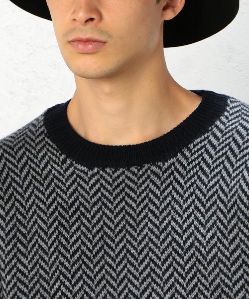 green label relaxing（グリーンレーベルリラクシング）の「H/B JQ C/N 7G ニット◆（ニット/セーター・メンズ・ブラック/ネイビー・SMALL/MEDIUM/LARGE）」の3枚目の写真