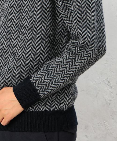 green label relaxing（グリーンレーベルリラクシング）の「H/B JQ C/N 7G ニット◆（ニット/セーター・メンズ・ブラック/ネイビー・SMALL/MEDIUM/LARGE）」の4枚目の写真