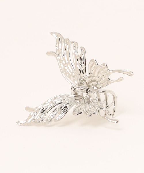 {送料.関税込} シルバー バタフライヘアクリップ Amazon.co.jp: バタフライヘアクロークリップ ビッグヘア