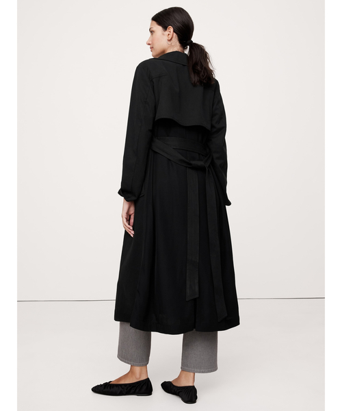 Banana Republic（バナナリパブリック）の「ドレーピー トレンチコート（トレンチコート・レディース・ナチュラル/ブラック・L/XS/M/S）」の5枚目の写真