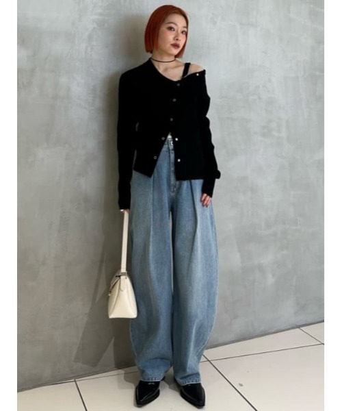 SLY（スライ）の「THROW VERTICAL BAR MINIMAL BAG バーチカルバー ミニマル バッグ（ショルダーバッグ・レディース・ブラック/アイボリー・FREE）」の21枚目の写真