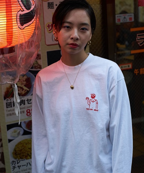 REBIRTH PROJECT(リバースプロジェクト)の「【TATOO OKAY】ロングスリーブ 刺繍Tシャツ(Tシャツ/カットソー・レディース・ホワイト/ブラック・LARGE/X-LARGE/MEDIUM)」の15枚目の写真