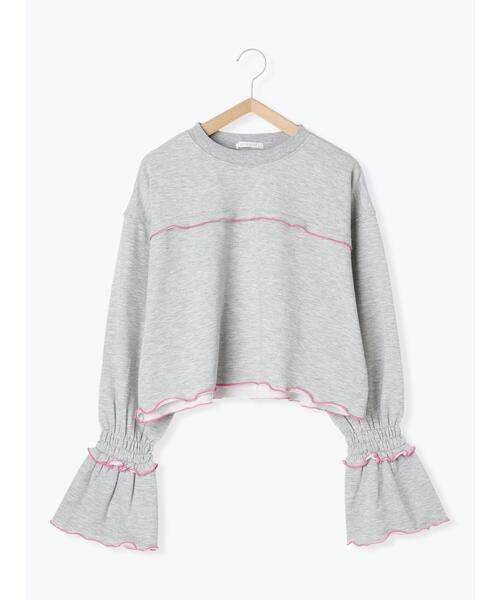 ehka sopo(エヘカソポ)の「◎メロー配色スウェット(Tシャツ/カットソー・レディース・ブラック/ラベンダー/キナリ/グレー・F)」の17枚目の写真