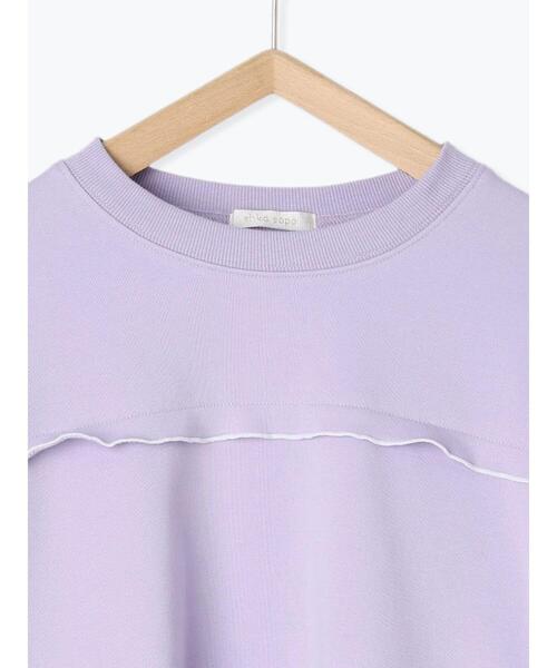 ehka sopo(エヘカソポ)の「◎メロー配色スウェット(Tシャツ/カットソー・レディース・ブラック/ラベンダー/キナリ/グレー・F)」の10枚目の写真