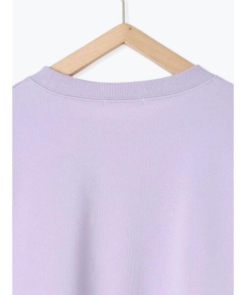 ehka sopo(エヘカソポ)の「◎メロー配色スウェット(Tシャツ/カットソー・レディース・ブラック/ラベンダー/キナリ/グレー・F)」の5枚目の写真