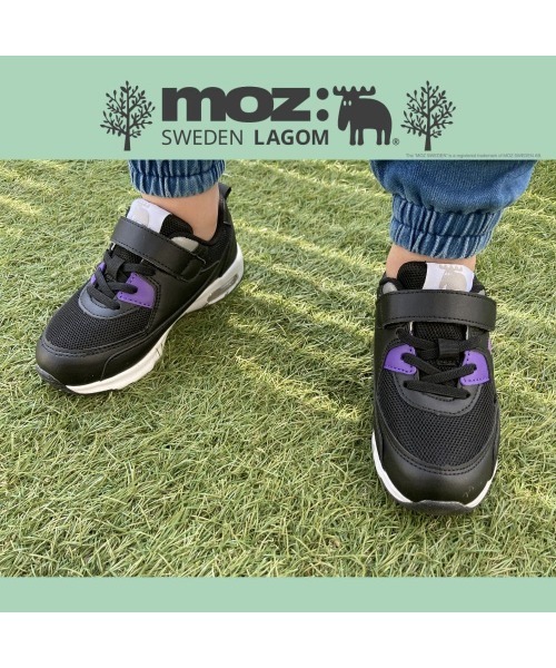 moz（モズ）の「【MOZ】キッズエアースニーカー（スニーカー・キッズ・ブラック/パープル/グリーン/ピンク・22.0cm/18.0cm/19.0cm/20.0cm/21.0cm）」の11枚目の写真