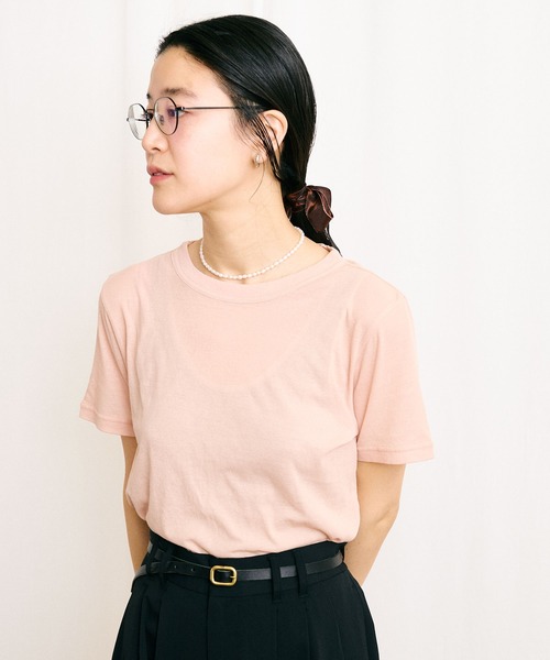 fig London(フィグロンドン)の「mousse short sleeve(Tシャツ/カットソー・レディース・イエロー/ダークブラウン/ピンク・FREE)」の5枚目の写真