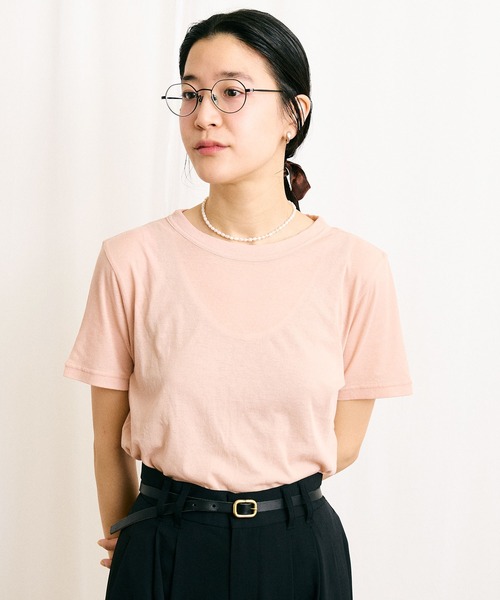 fig London(フィグロンドン)の「mousse short sleeve(Tシャツ/カットソー・レディース・イエロー/ダークブラウン/ピンク・FREE)」の6枚目の写真