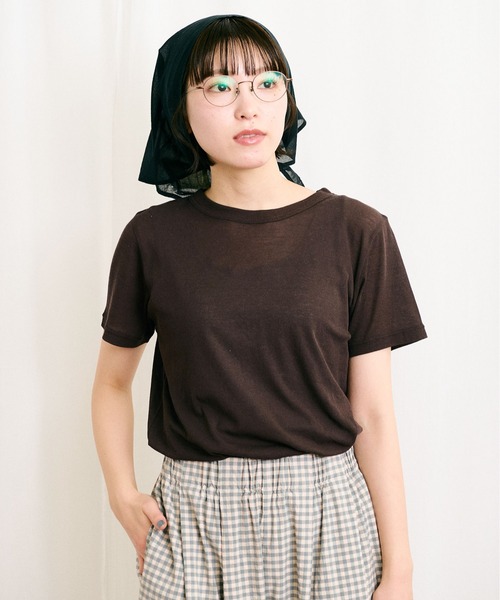 fig London(フィグロンドン)の「mousse short sleeve(Tシャツ/カットソー・レディース・イエロー/ダークブラウン/ピンク・FREE)」の14枚目の写真