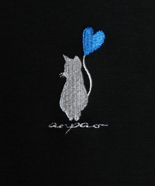 ANPAS(アンパス)の「ANPAS Ponte Fabric Heart Logo Embroidery Oversized T-Shirt/ANPAS 別注 ポンチ ハートロゴ 猫 ワンポイント刺繍 接触冷感 オーバーサイズ Tシャツ(Tシャツ/カットソー・メンズ・ホワイト系その他/ブラック系その他/ブラック系その他4/ブラック系その他5/ブラック系その他6/ホワイト系その他2/ホワイト系その他3/ホワイト系その他4/ホワイト系その他5/ホワイト系その他6/ブラック系その他2/ブラック系その他3・M/L)」の18枚目の写真