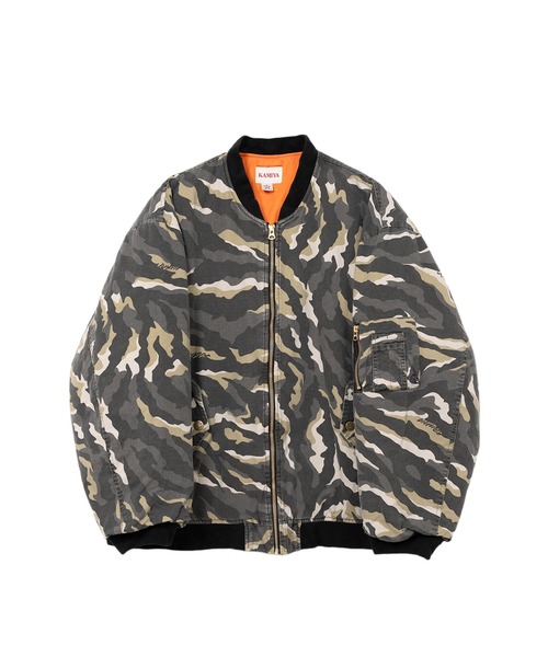 KAMIYA(カミヤ)の「Camouflage MA-1(ブルゾン・メンズ・ベージュ・M)」の1枚目の写真