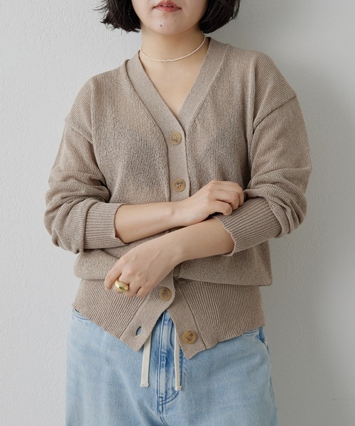 24SS 美品 Whim Gazette ペーパーヤーンカーディガン 定価2万 Whim Gazette｜ペーパーヤーンカーディガン | Rakuten Fashion