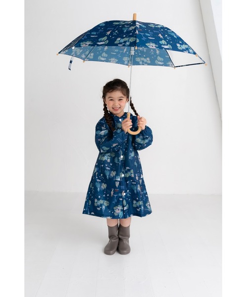 FABHUG （ファブハグ）の「【収納巾着袋付き】タウンレインコート（レインコート/ポンチョ・キッズ・ブルー/ネイビー・110cm/120cm/100cm/130cm/140cm）」の6枚目の写真