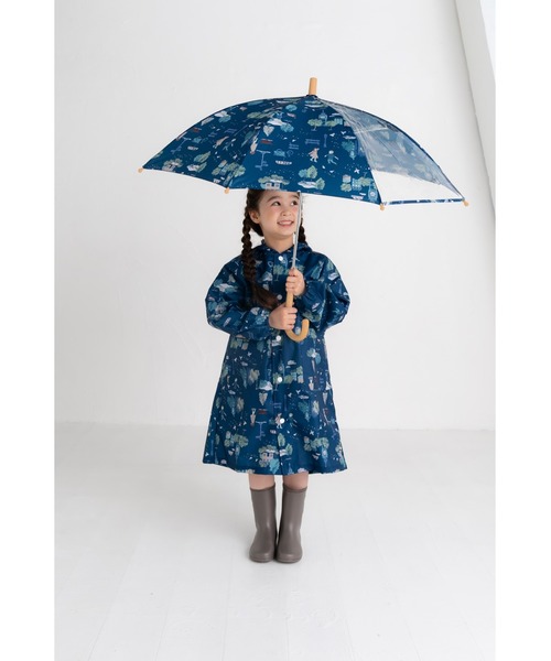 FABHUG （ファブハグ）の「【収納巾着袋付き】タウンレインコート（レインコート/ポンチョ・キッズ・ブルー/ネイビー・110cm/120cm/100cm/130cm/140cm）」の8枚目の写真