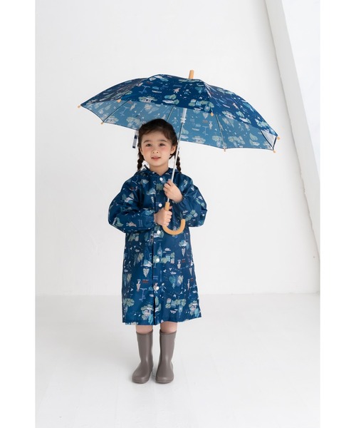 FABHUG （ファブハグ）の「【収納巾着袋付き】タウンレインコート（レインコート/ポンチョ・キッズ・ブルー/ネイビー・110cm/120cm/100cm/130cm/140cm）」の11枚目の写真