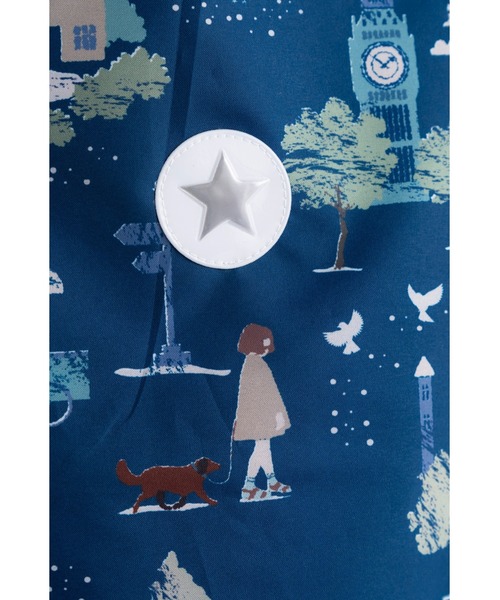 FABHUG （ファブハグ）の「【収納巾着袋付き】タウンレインコート（レインコート/ポンチョ・キッズ・ブルー/ネイビー・110cm/120cm/100cm/130cm/140cm）」の16枚目の写真