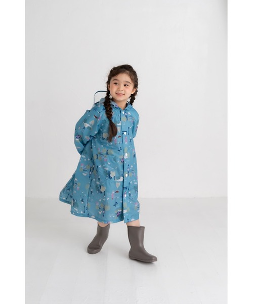 FABHUG （ファブハグ）の「【収納巾着袋付き】タウンレインコート（レインコート/ポンチョ・キッズ・ブルー/ネイビー・110cm/120cm/100cm/130cm/140cm）」の17枚目の写真