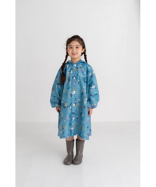 FABHUG （ファブハグ）の「【収納巾着袋付き】タウンレインコート（レインコート/ポンチョ・キッズ・ブルー/ネイビー・110cm/120cm/100cm/130cm/140cm）」の18枚目の写真