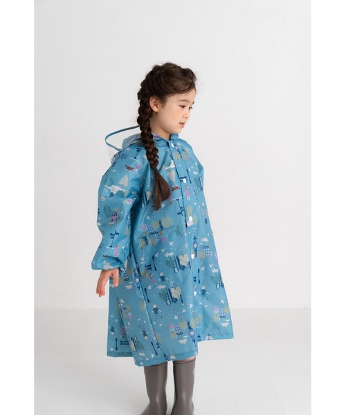FABHUG （ファブハグ）の「【収納巾着袋付き】タウンレインコート（レインコート/ポンチョ・キッズ・ブルー/ネイビー・110cm/120cm/100cm/130cm/140cm）」の20枚目の写真