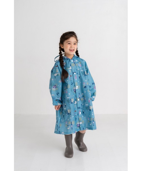 FABHUG （ファブハグ）の「【収納巾着袋付き】タウンレインコート（レインコート/ポンチョ・キッズ・ブルー/ネイビー・110cm/120cm/100cm/130cm/140cm）」の21枚目の写真