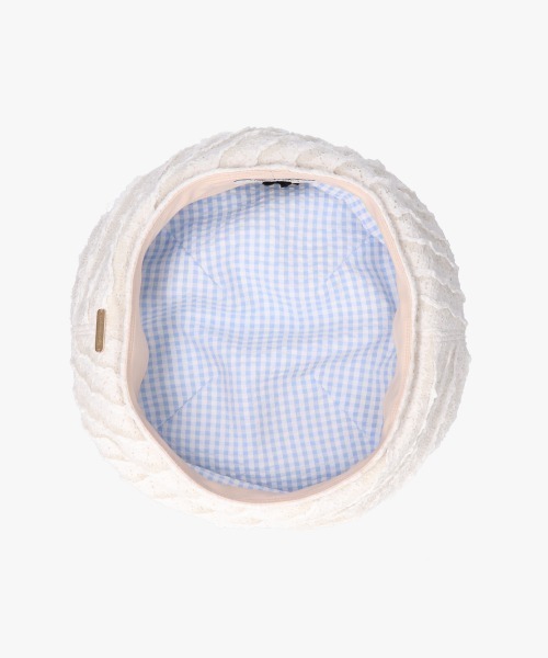 kaorinomori（カオリノモリ）の「kaorinomori ナチュベレー ショア / カオリノモリ（ハンチング/ベレー帽・レディース・ホワイト/ピンク/ライトグリーン・M/57.5cm）」の15枚目の写真