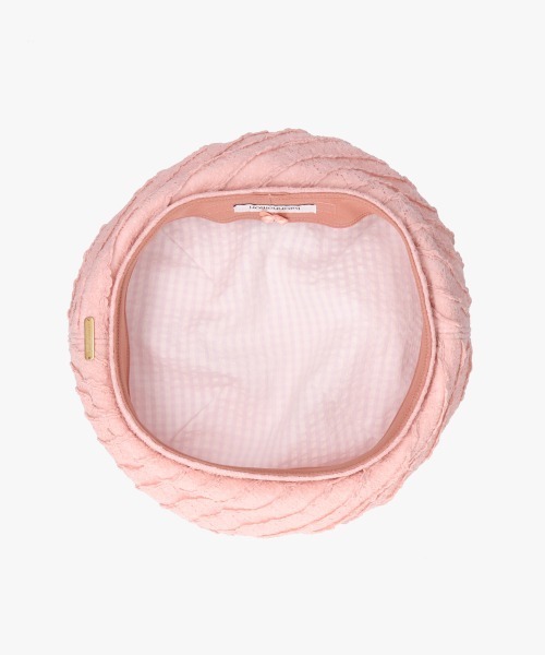 kaorinomori（カオリノモリ）の「kaorinomori ナチュベレー ショア / カオリノモリ（ハンチング/ベレー帽・レディース・ホワイト/ピンク/ライトグリーン・M/57.5cm）」の6枚目の写真