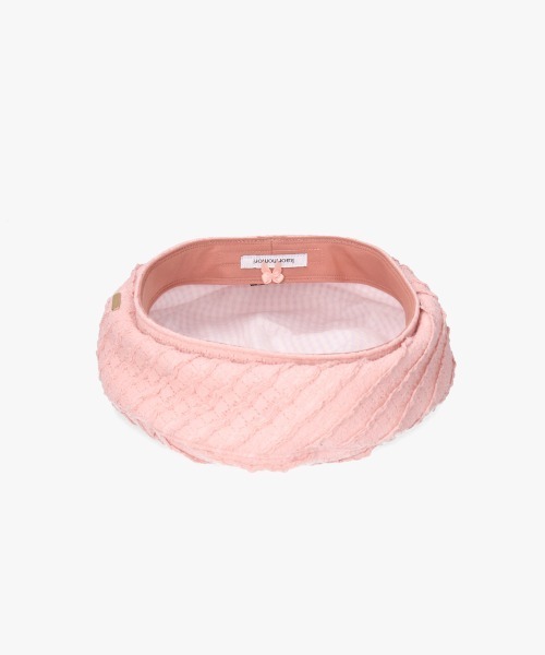 kaorinomori（カオリノモリ）の「kaorinomori ナチュベレー ショア / カオリノモリ（ハンチング/ベレー帽・レディース・ホワイト/ピンク/ライトグリーン・M/57.5cm）」の8枚目の写真